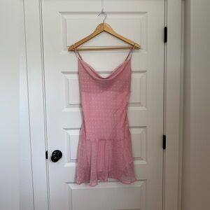 Clip Dot Chiffon Mini Dress